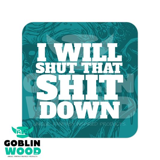 Sh*t - Drinks Coaster - The Walking Dead Inspired - Goblin Wood Exclusive - Goblin Wood
