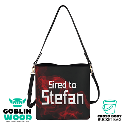 Sired To Stefan - Black Cross Body Bucket Bag - TVD Inspired - Goblin Wood Exclusive - Goblin Wood