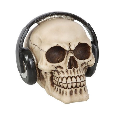 Skull Ornament with Headphones - Goblin Wood