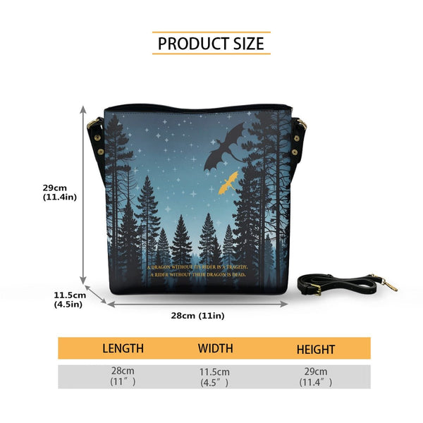 Skyline - Cross Body Bucket Bag - Fourth Wing Inspired - Goblin Wood Exclusive - Goblin Wood