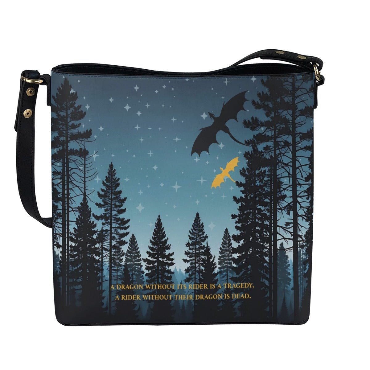 Skyline - Cross Body Bucket Bag - Fourth Wing Inspired - Goblin Wood Exclusive - Goblin Wood