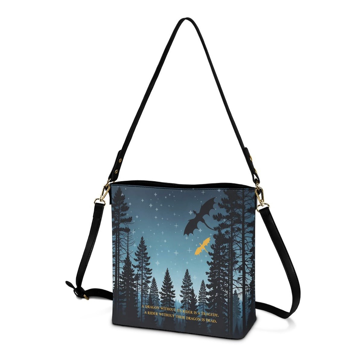 Skyline - Cross Body Bucket Bag - Fourth Wing Inspired - Goblin Wood Exclusive - Goblin Wood