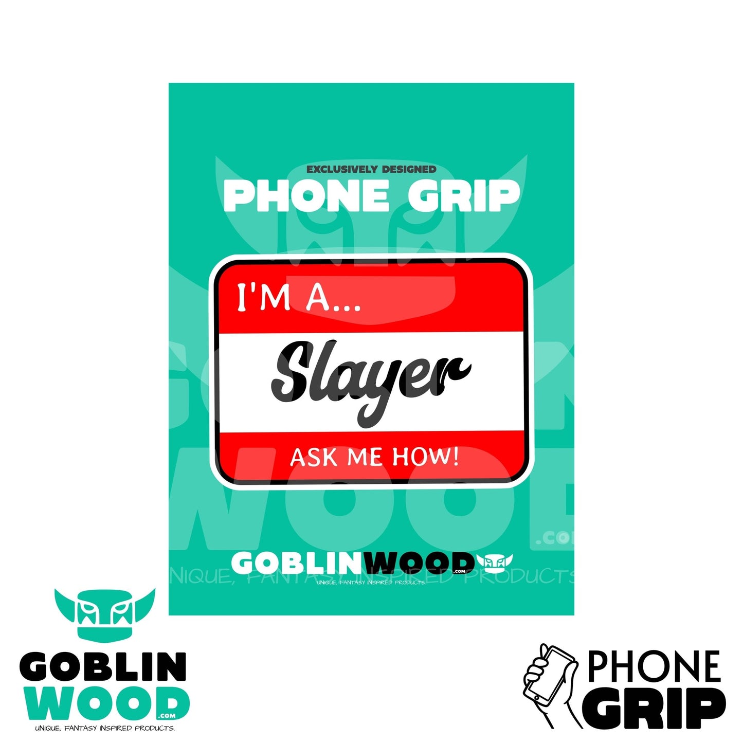 Slayer - Acrylic Phone/Kindle Grip - Angel - Goblin Wood Exclusive - Goblin Wood