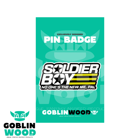 Soldier Boy - Acrylic Pin Badge - The Boys Inspired - Goblin Wood Exclusive - Goblin Wood