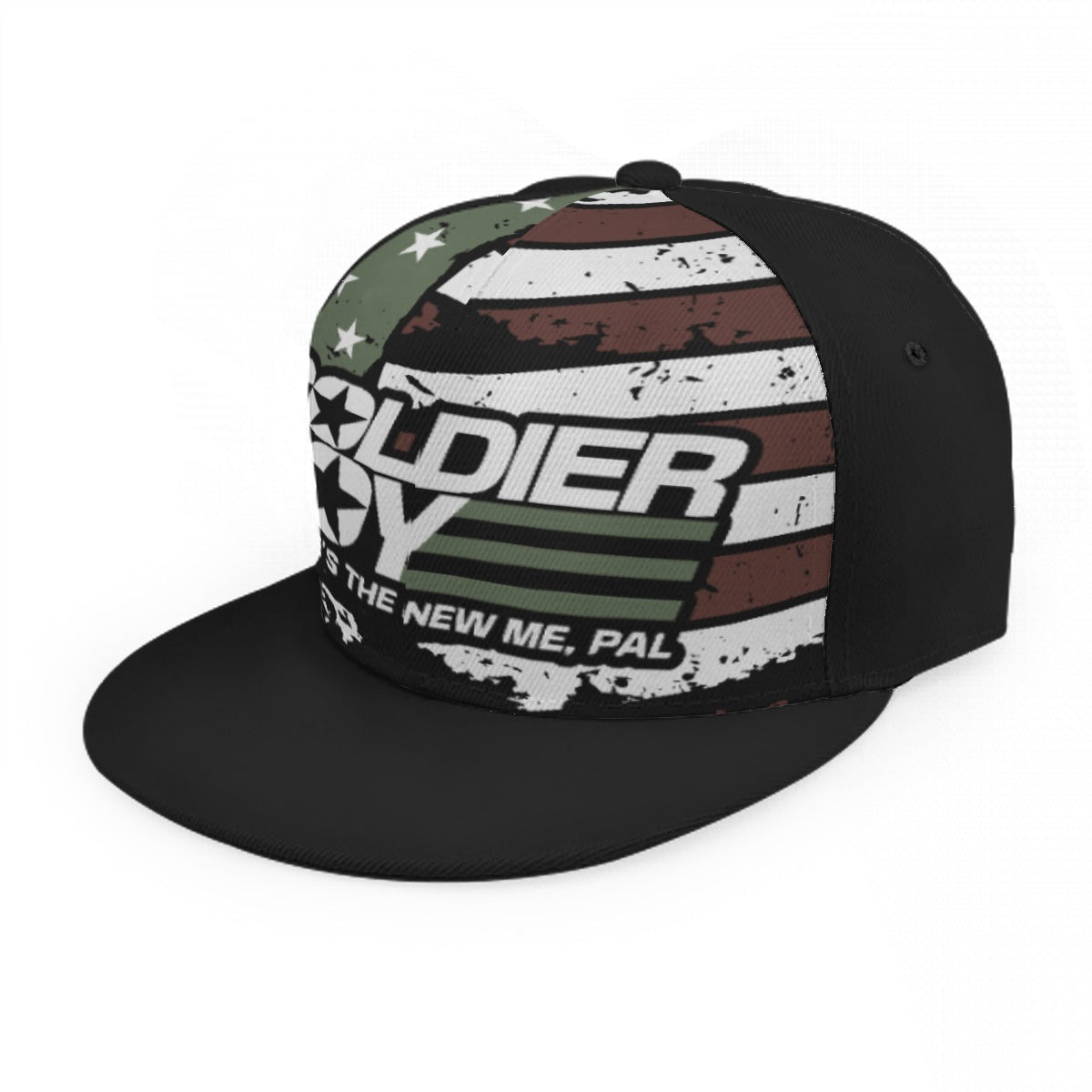Soldier Boy (Flag) - AOP Flat Brim Baseball Cap - The Boys Inspired - Goblin Wood Exclusive - Goblin Wood