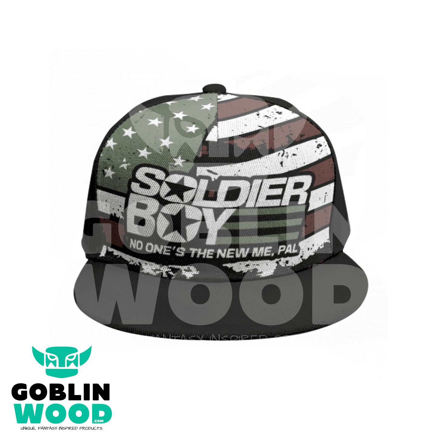 Soldier Boy (Flag) - AOP Flat Brim Baseball Cap - The Boys Inspired - Goblin Wood Exclusive - Goblin Wood