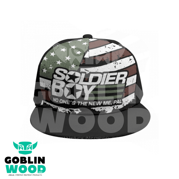 Soldier Boy (Flag) - AOP Flat Brim Baseball Cap - The Boys Inspired - Goblin Wood Exclusive