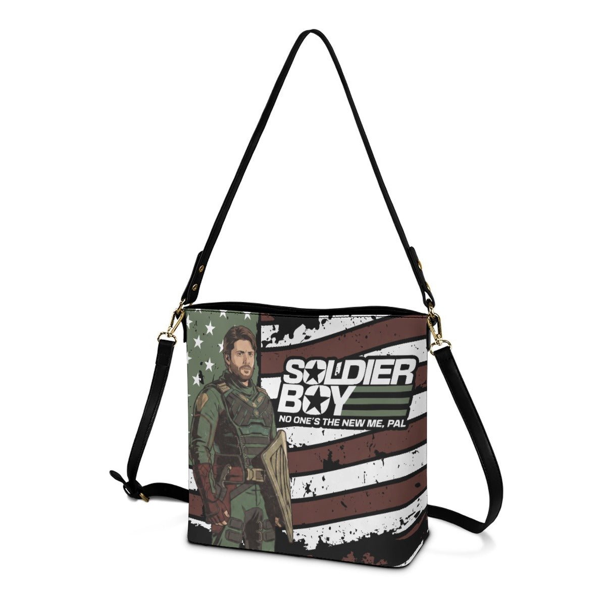 Soldier Boy (Flag) - Cross Body Bucket Bag - The Boys Inspired - Goblin Wood Exclusive - Goblin Wood