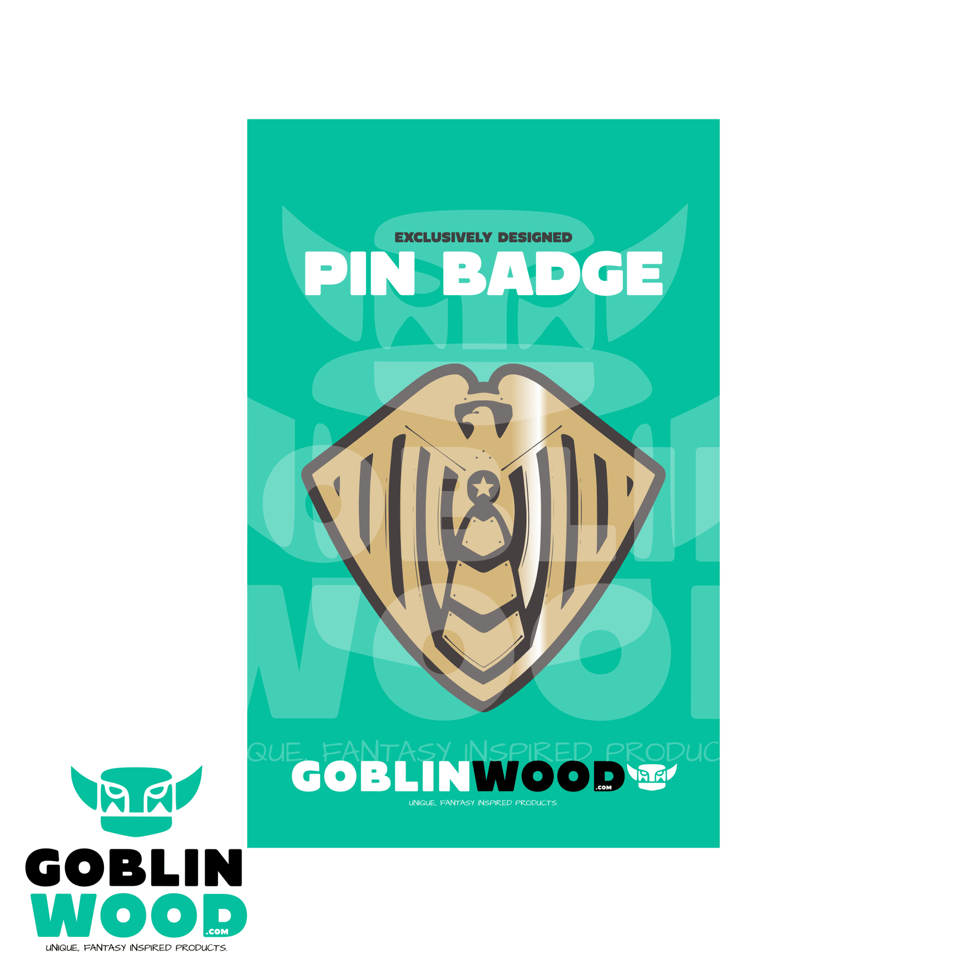 SB Shield - Acrylic Pin Badge -  - Goblin Wood Exclusive - Goblin Wood