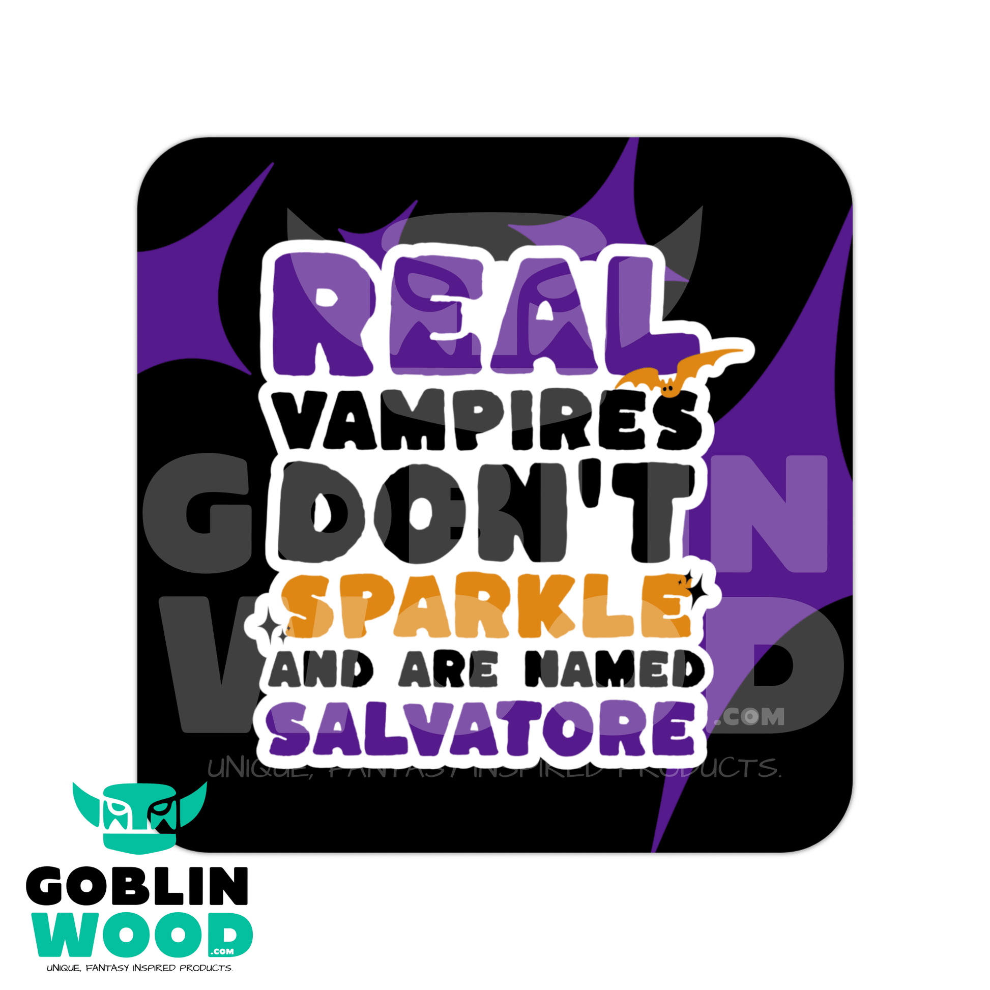 Sparkle - Drinks Coaster - TVD Inspired - Goblin Wood Exclusive - Goblin Wood