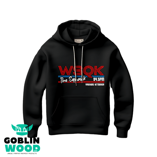 Squawk - Black Premium Hoody - Stranger Things Inspired - Goblin Wood Exclusive - Goblin Wood
