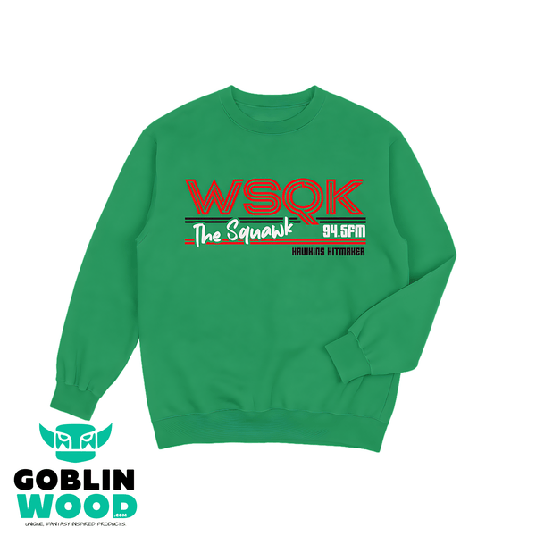 Squawk - Premium Black, Red, Sky or Green Sweatshirt - Stranger Things Inspired - Goblin Wood Exclusive - Goblin Wood