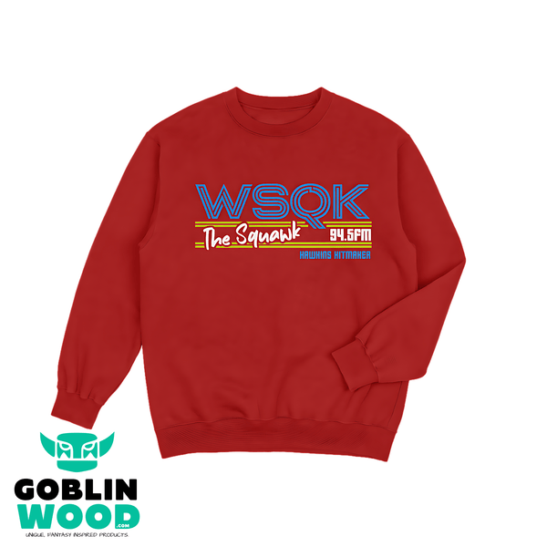 Squawk - Premium Black, Red, Sky or Green Sweatshirt - Stranger Things Inspired - Goblin Wood Exclusive - Goblin Wood