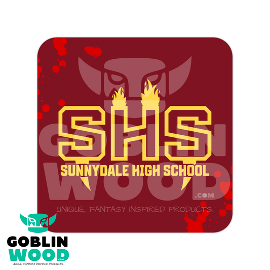 Sunnydale High - Drinks Coaster - Buffy Inspired - Goblin Wood Exclusive - Goblin Wood