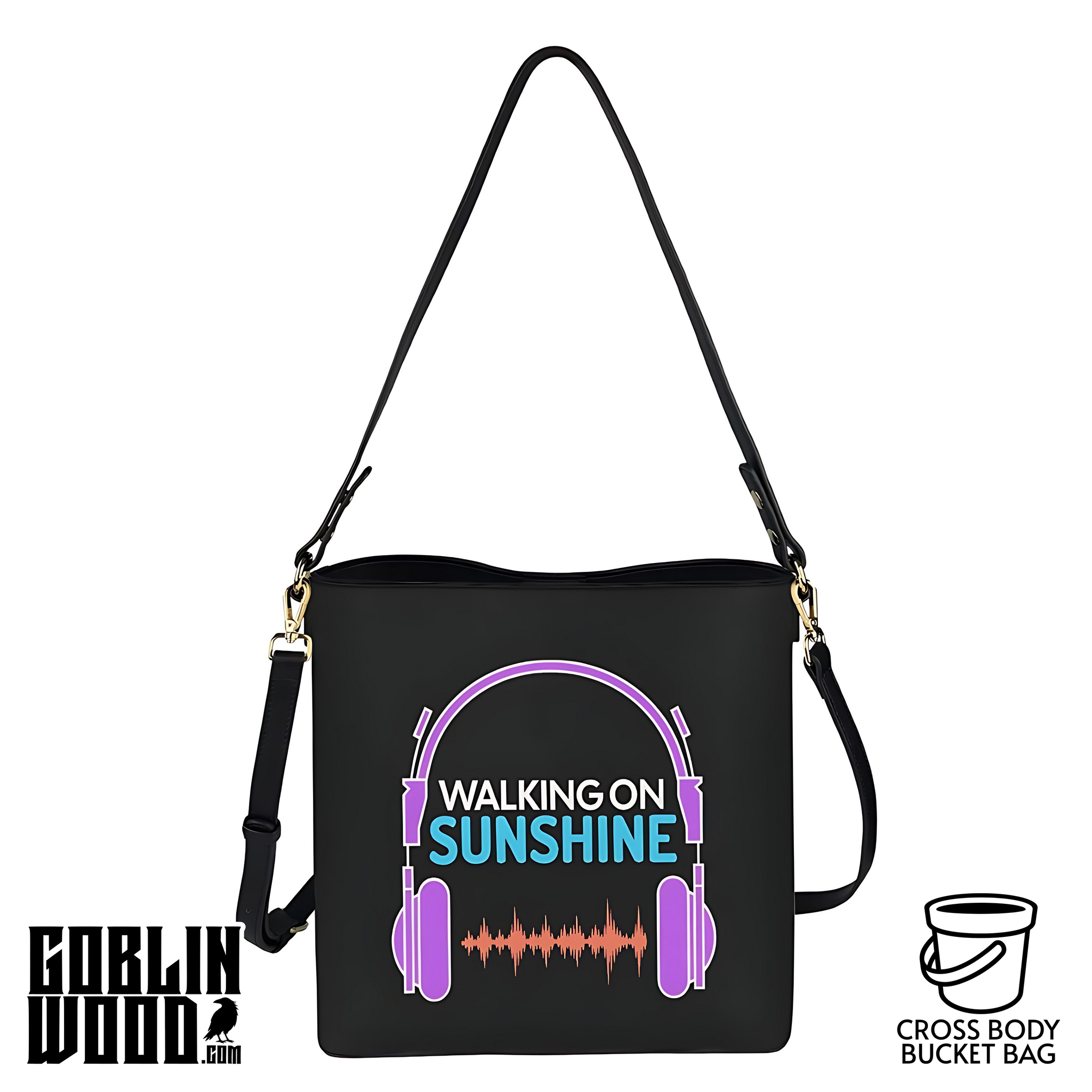 Sunshine - Cross Body Bucket Bag  - Supernatural Inspired - Goblin Wood Exclusive