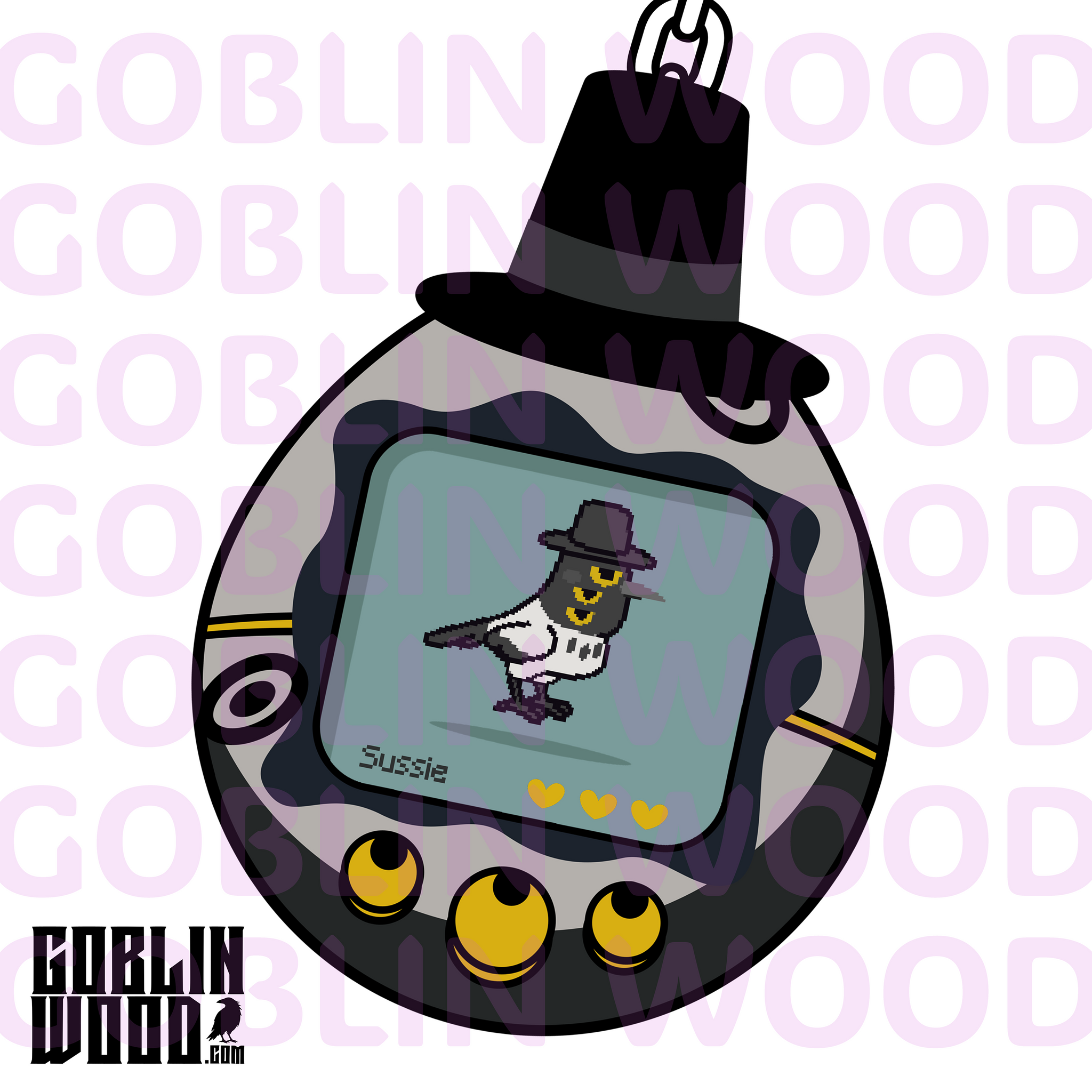 Sussie - Acrylic Tamagotchi Style Keychain - KPop Demon Hunters Inspired - Goblin Wood Exclusive