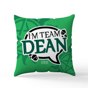 I'm Team Dean! Speech Bubble Scatter Cushion - Supernatural Inspired - Goblin Wood Exclusive