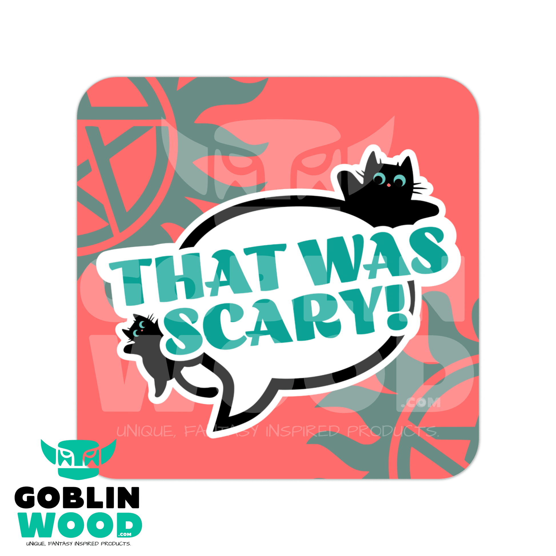 That Was Scary! - Speech Bubble Drinks Coaster - Supernatural Inspired - Goblin Wood Exclusive - Goblin Wood