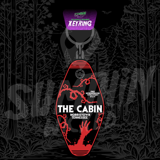 The Cabin - Acrylic Key Fob Keychain - The Evil Dead Inspired - Sumthin Wicked Exclusive - Goblin Wood