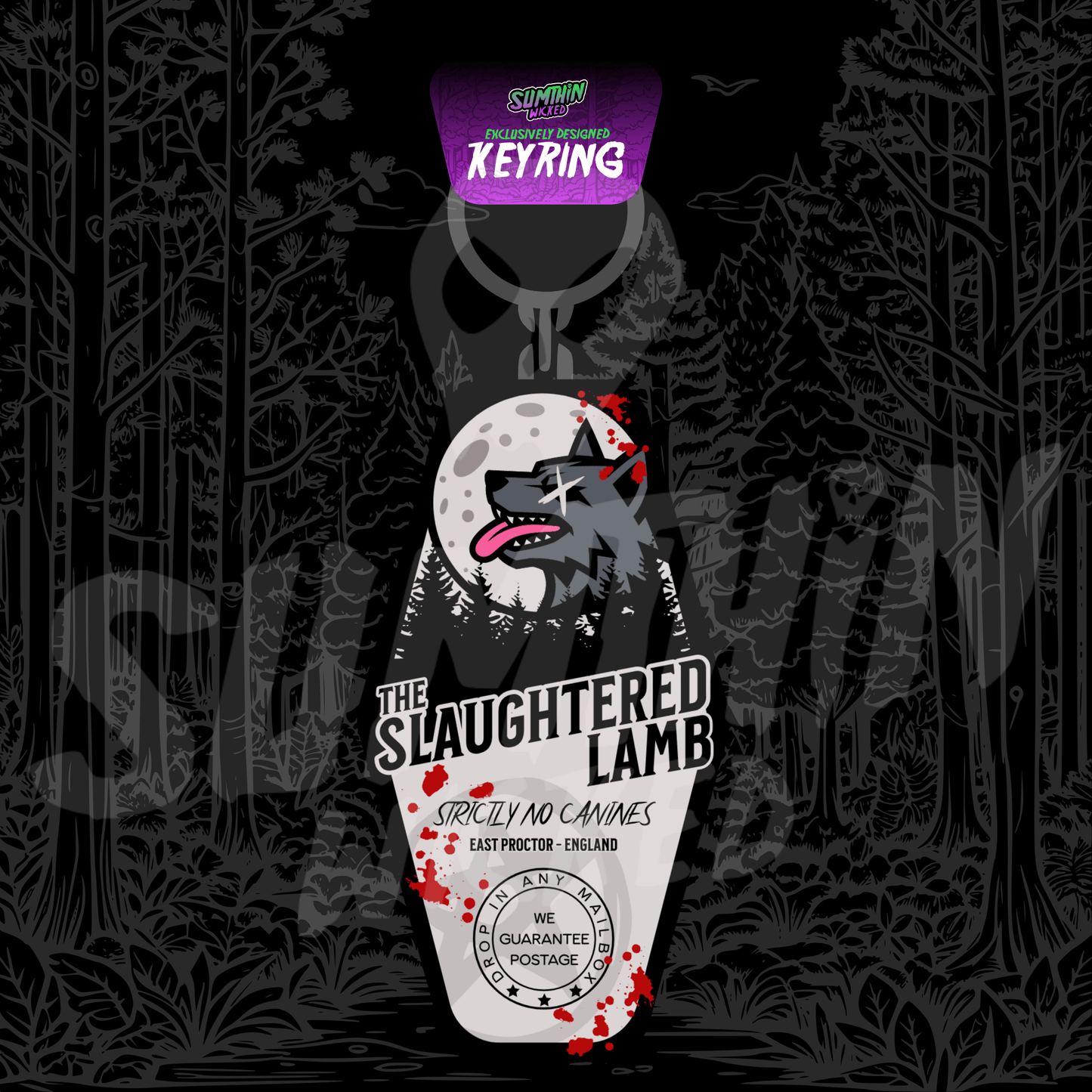 The Slaughtered Lamb - Acrylic Keychain - An Amerian Werewolf In London Inspired - Sumthin Wicked Exclusive - Goblin Wood