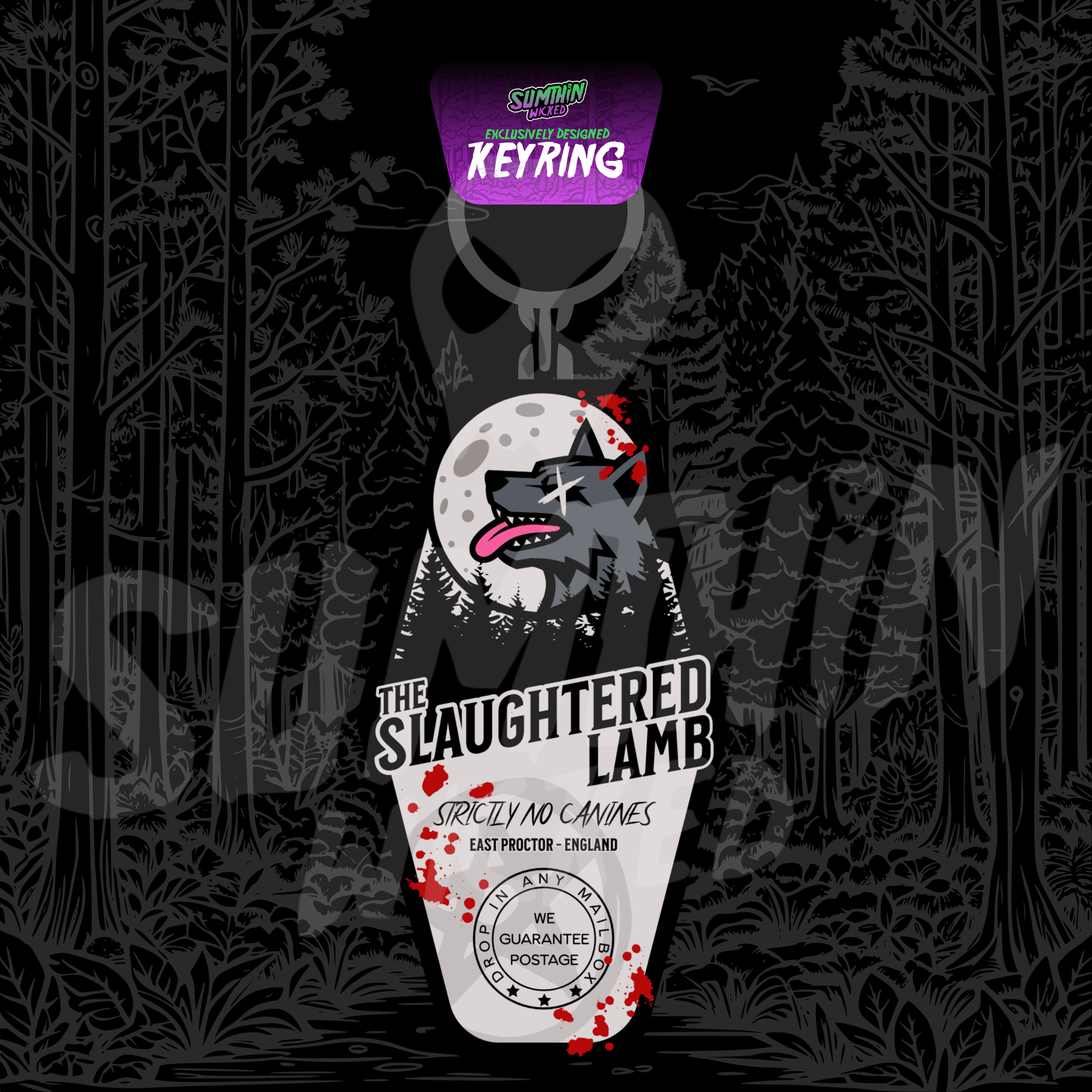 The Slaughtered Lamb - Acrylic Keychain - An Amerian Werewolf In London Inspired - Sumthin Wicked Exclusive - Goblin Wood