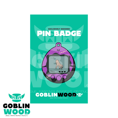 Thing - Acrylic Tamagotchi Style Pin Badge - Wednesday Inspired - Goblin Wood Exclusive - Goblin Wood