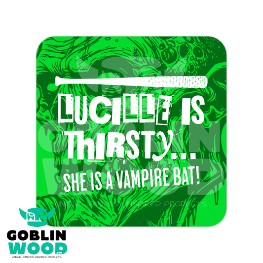 Thirsty - Drinks Coaster - The Walking Dead Inspired - Goblin Wood Exclusive - Goblin Wood