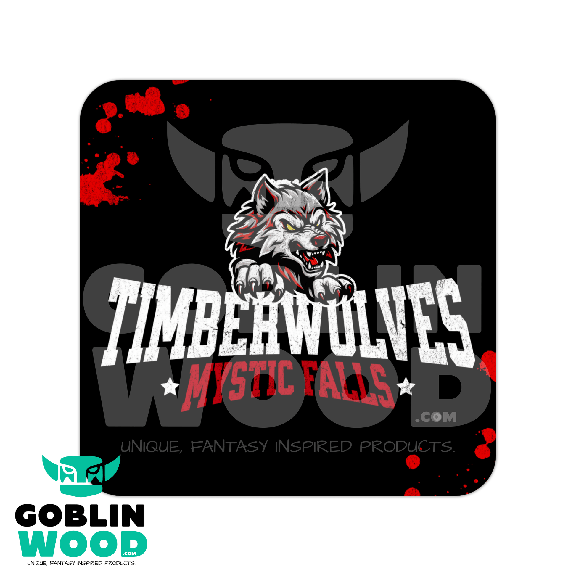 Timberwolves - Drinks Coaster -  - Goblin Wood Exclusive - Goblin Wood
