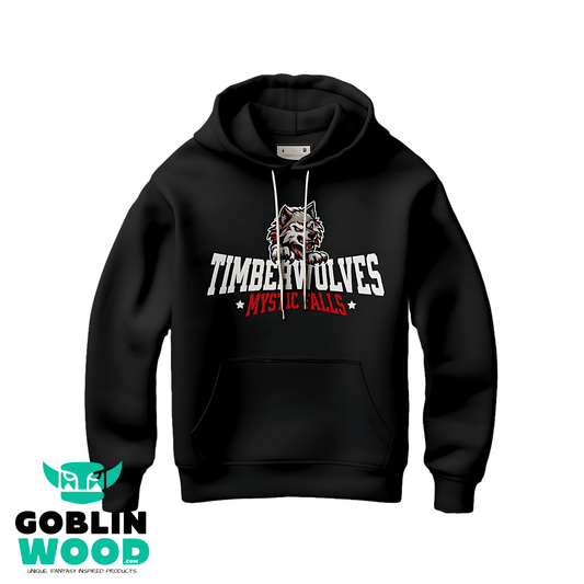 Timberwolves - Premium Black Hoody - TVD Inspired - Goblin Wood Exclusive - Goblin Wood