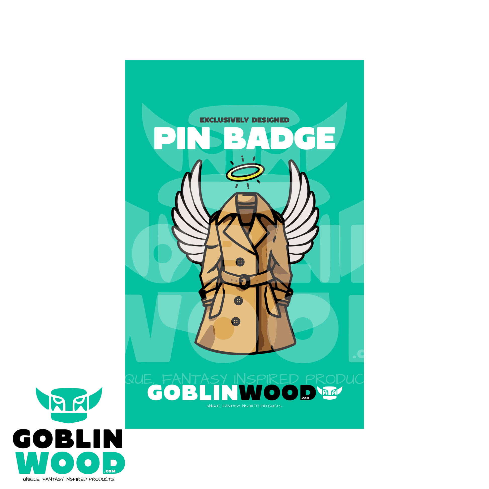 Trench Coat - Acrylic Pin Badge - Supernatural Inspired - Goblin Wood Exclusive - Goblin Wood