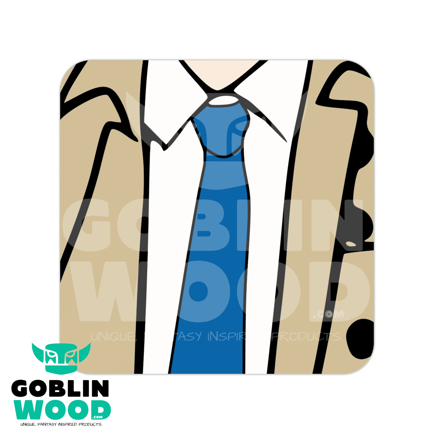 Trench Coat - Drinks Coaster - Supernatural Inspired - Goblin Wood Exclusive - Goblin Wood