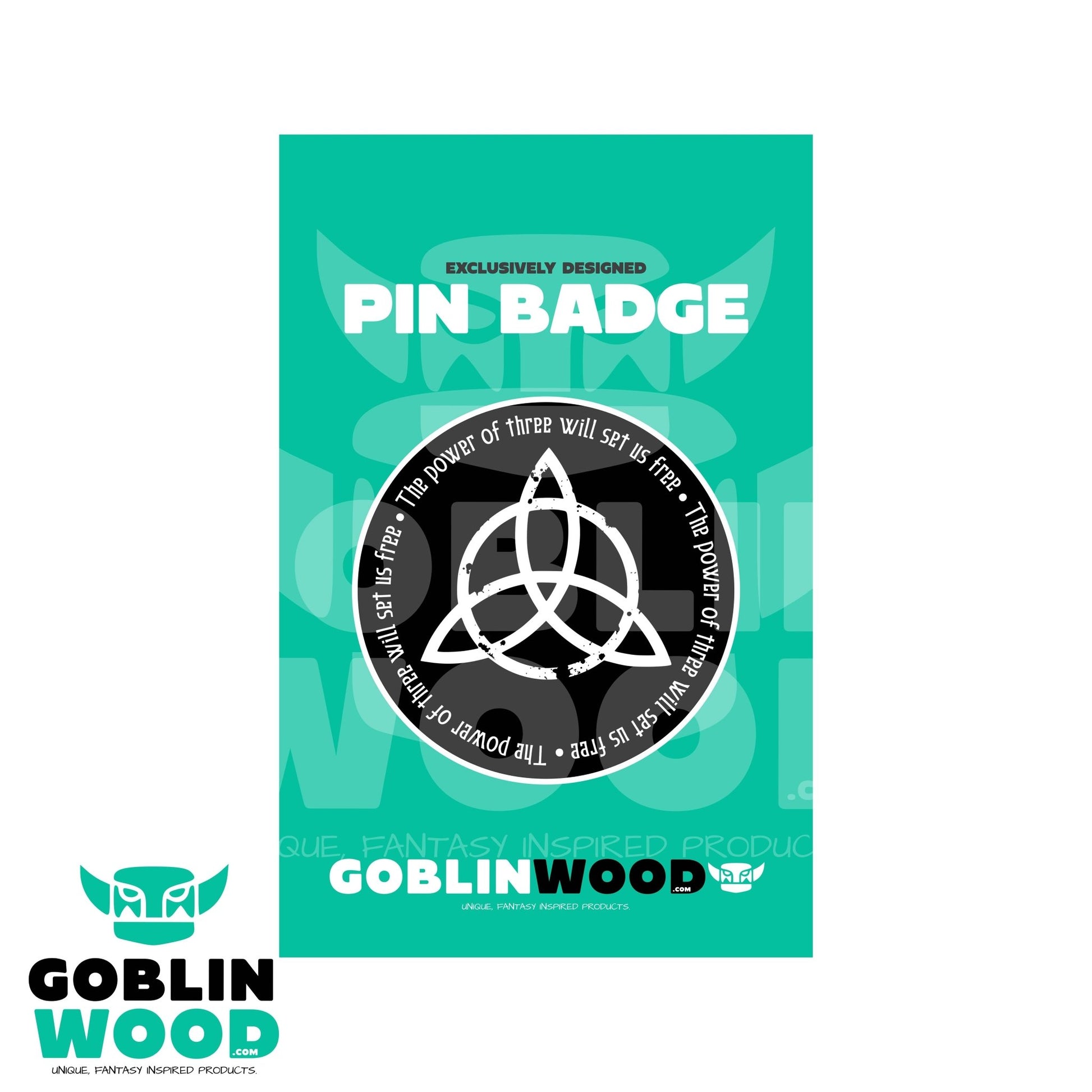Triquetra - Acrylic Pin Badge -  - Goblin Wood Exclusive - Goblin Wood