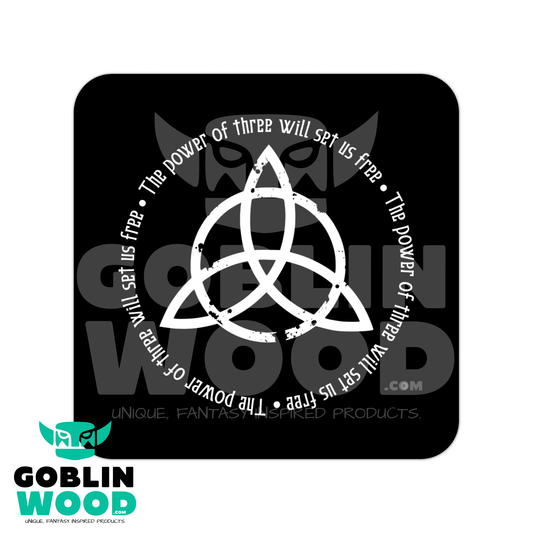 Triquetra - Drinks Coaster - Charmed Inspired - Goblin Wood Exclusive - Goblin Wood
