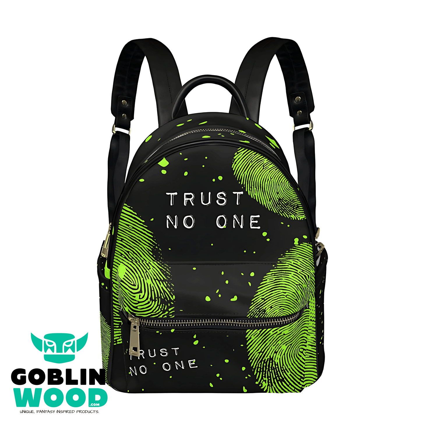 Trust No One - AOP Print Mini Backpack - The X - Files Inspired - Goblin Wood Exclusive - Goblin Wood