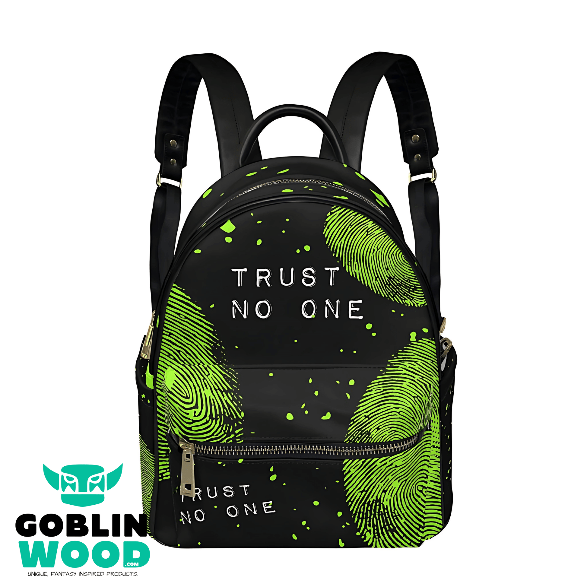 Trust No One - AOP Print Mini Backpack - The X - Files Inspired - Goblin Wood Exclusive - Goblin Wood