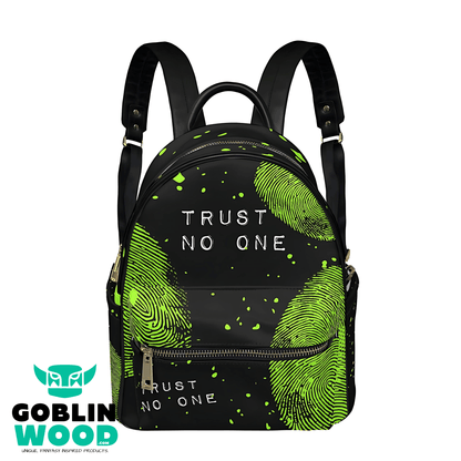 Trust No One - AOP Print Mini Backpack - The X - Files Inspired - Goblin Wood Exclusive - Goblin Wood