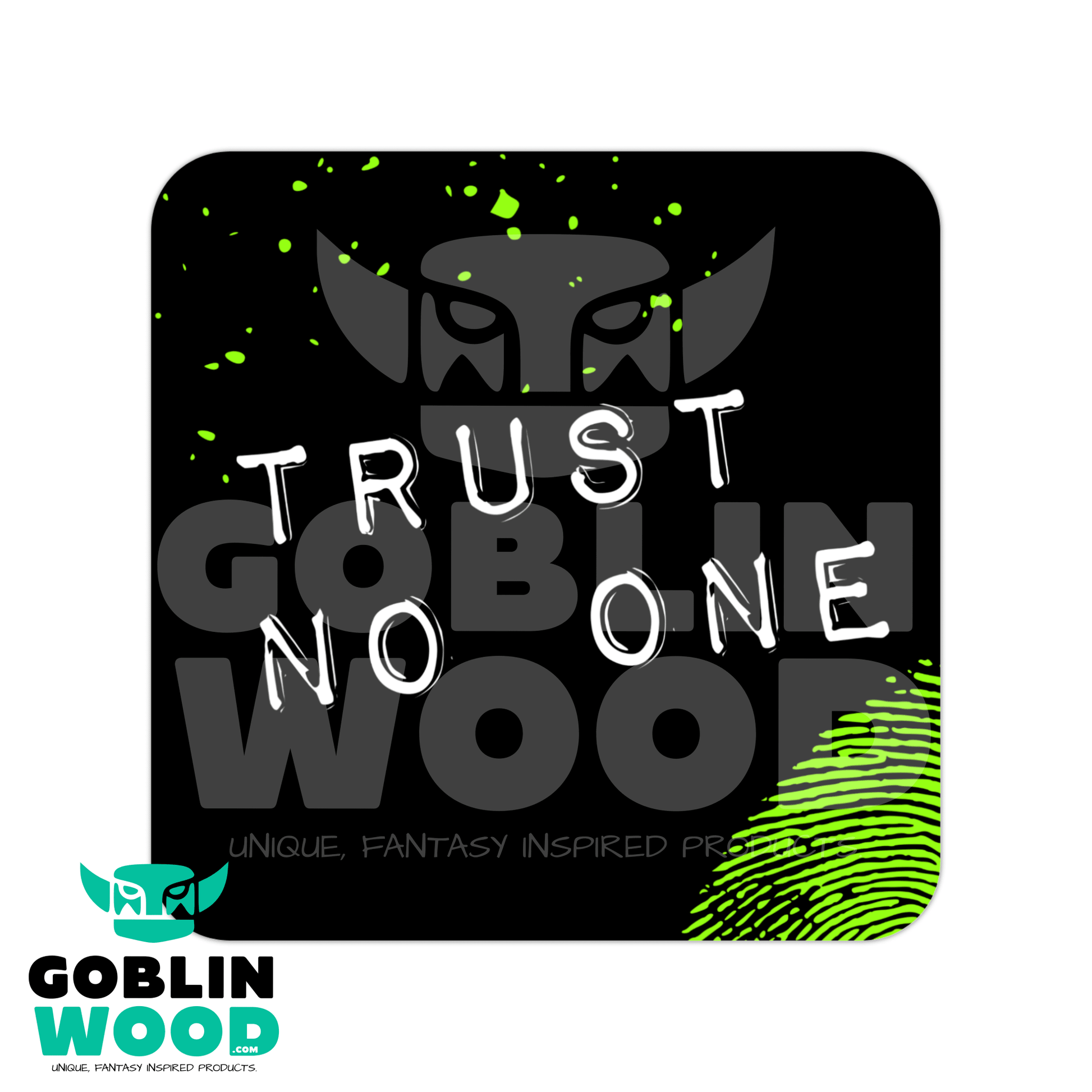 Trust No One - Drinks Coaster - The X - Files Inspired - Goblin Wood Exclusive - Goblin Wood