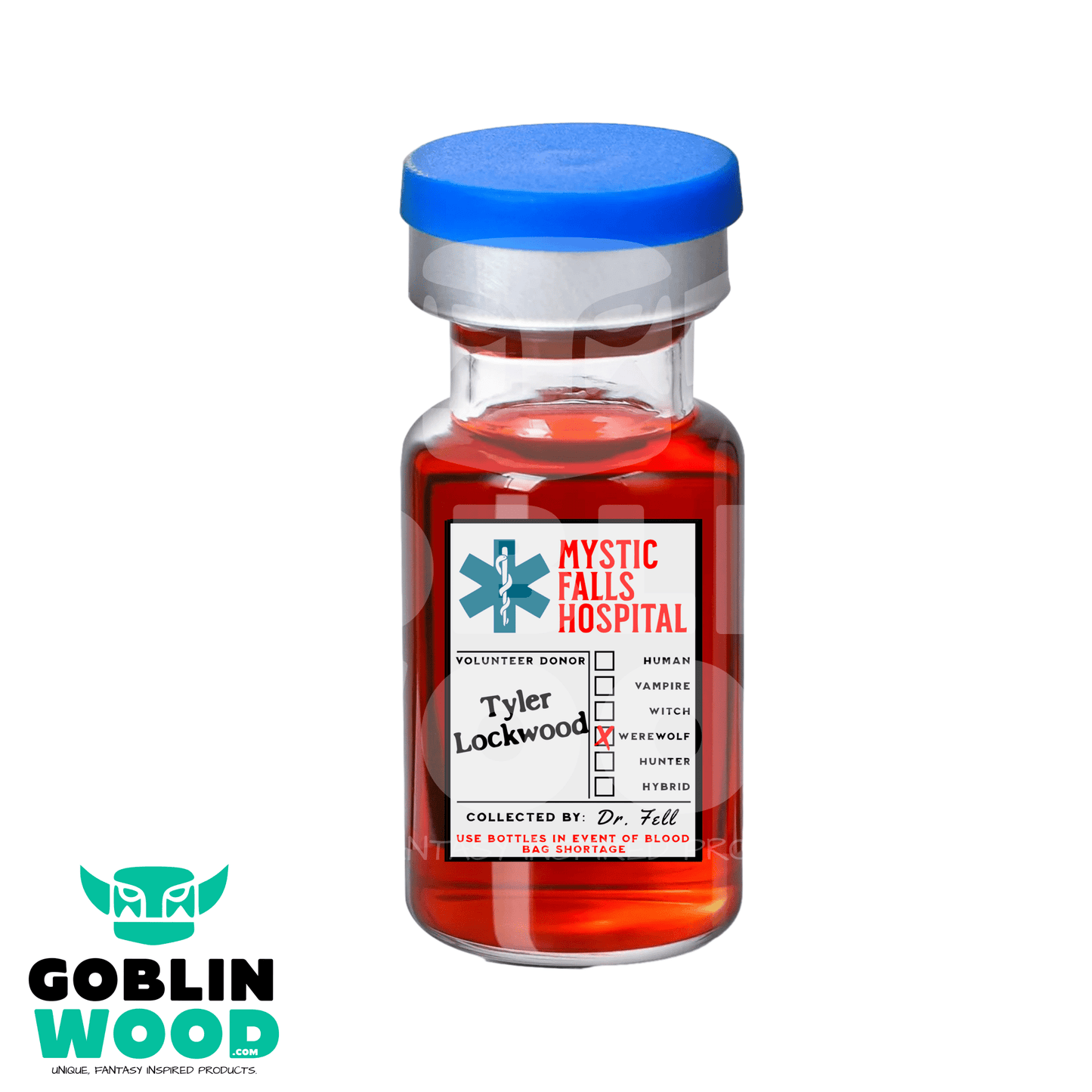 Tyler Lockwood - Blood Vial - TVD Inspired - Goblin Wood Exclusive - Goblin Wood