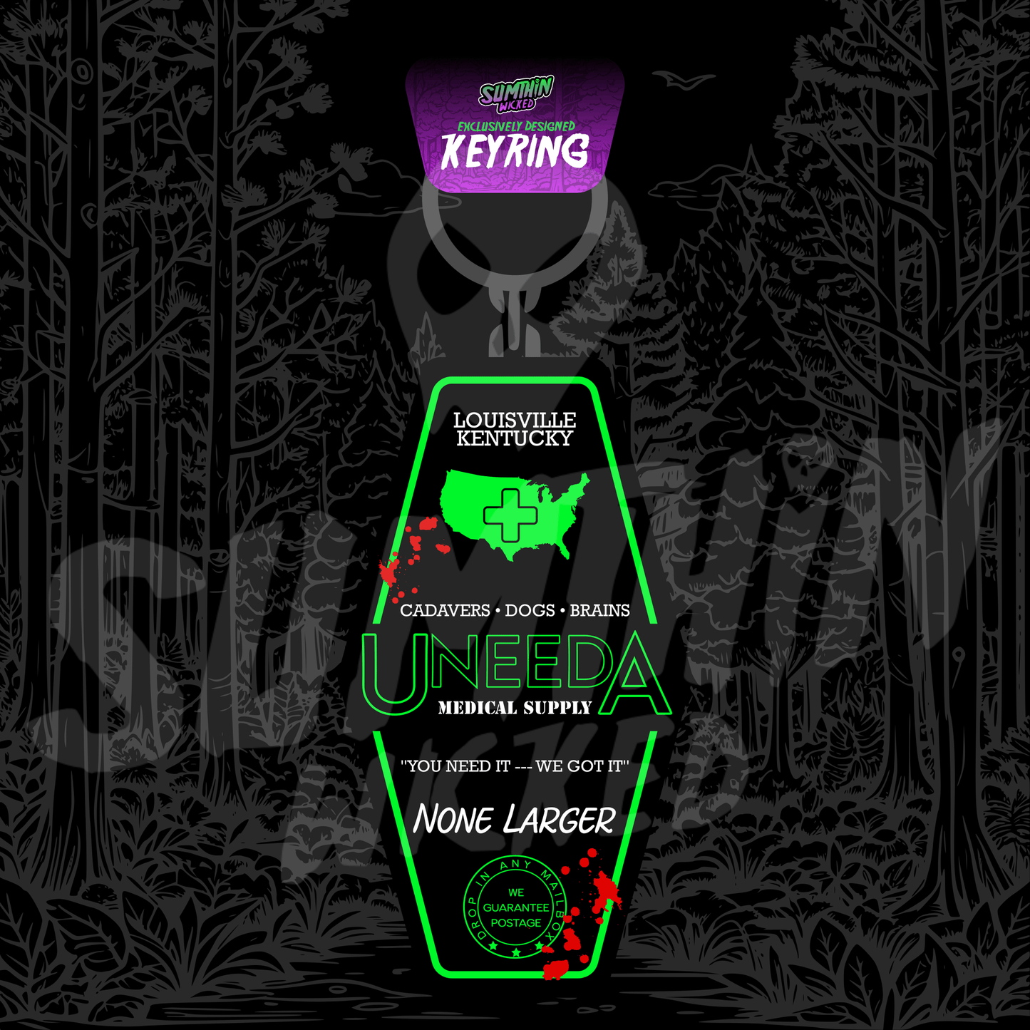 UneedA - Acrylic Keychain - Return Of The Living Dead Inspired - Sumthin Wicked Exclusive - Goblin Wood