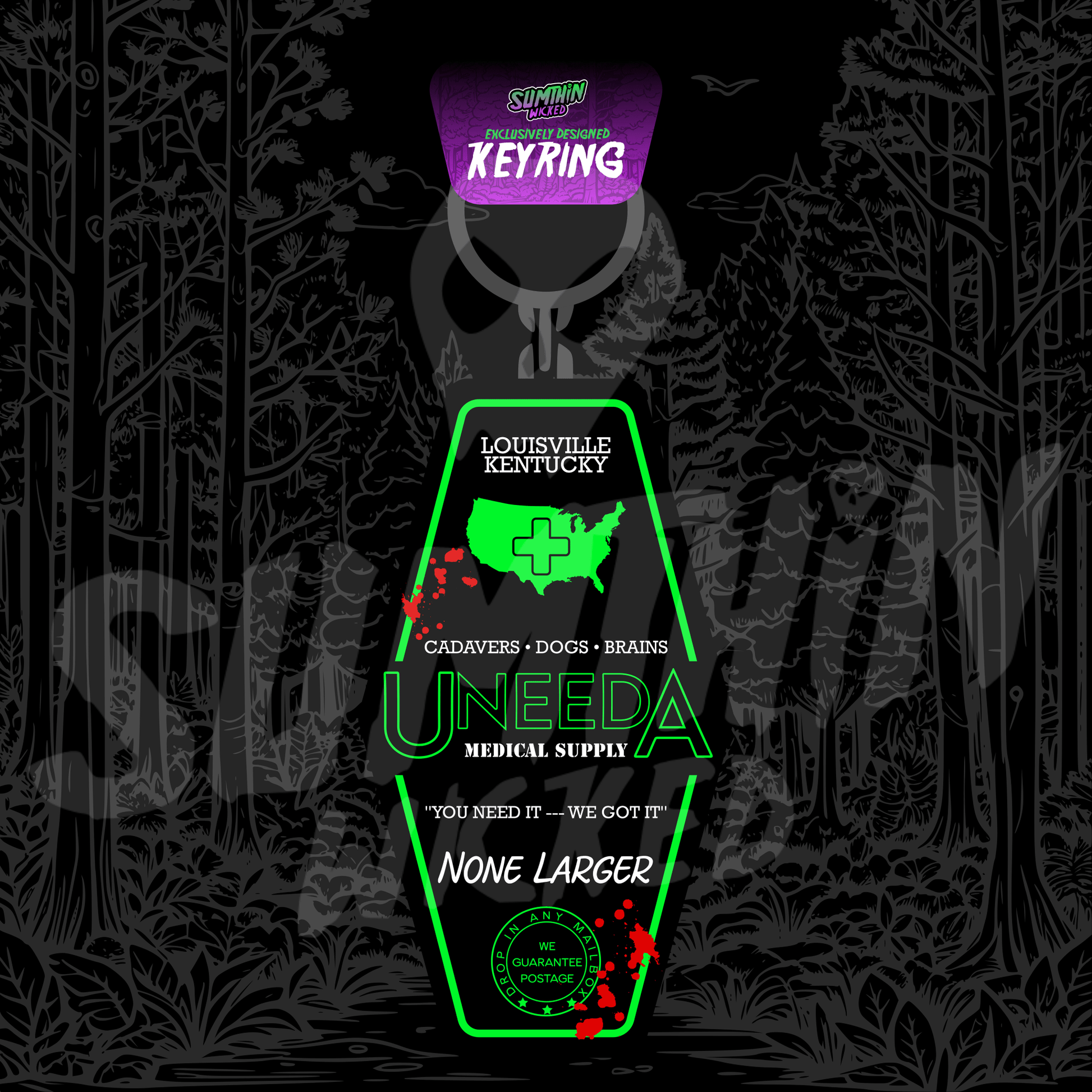 UneedA - Acrylic Keychain - Return Of The Living Dead Inspired - Sumthin Wicked Exclusive - Goblin Wood