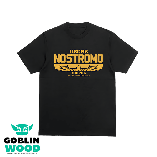 USCSS Nostromo - Black Premium T-Shirt - Alien Inspired - Goblin Wood Exclusive - Goblin Wood