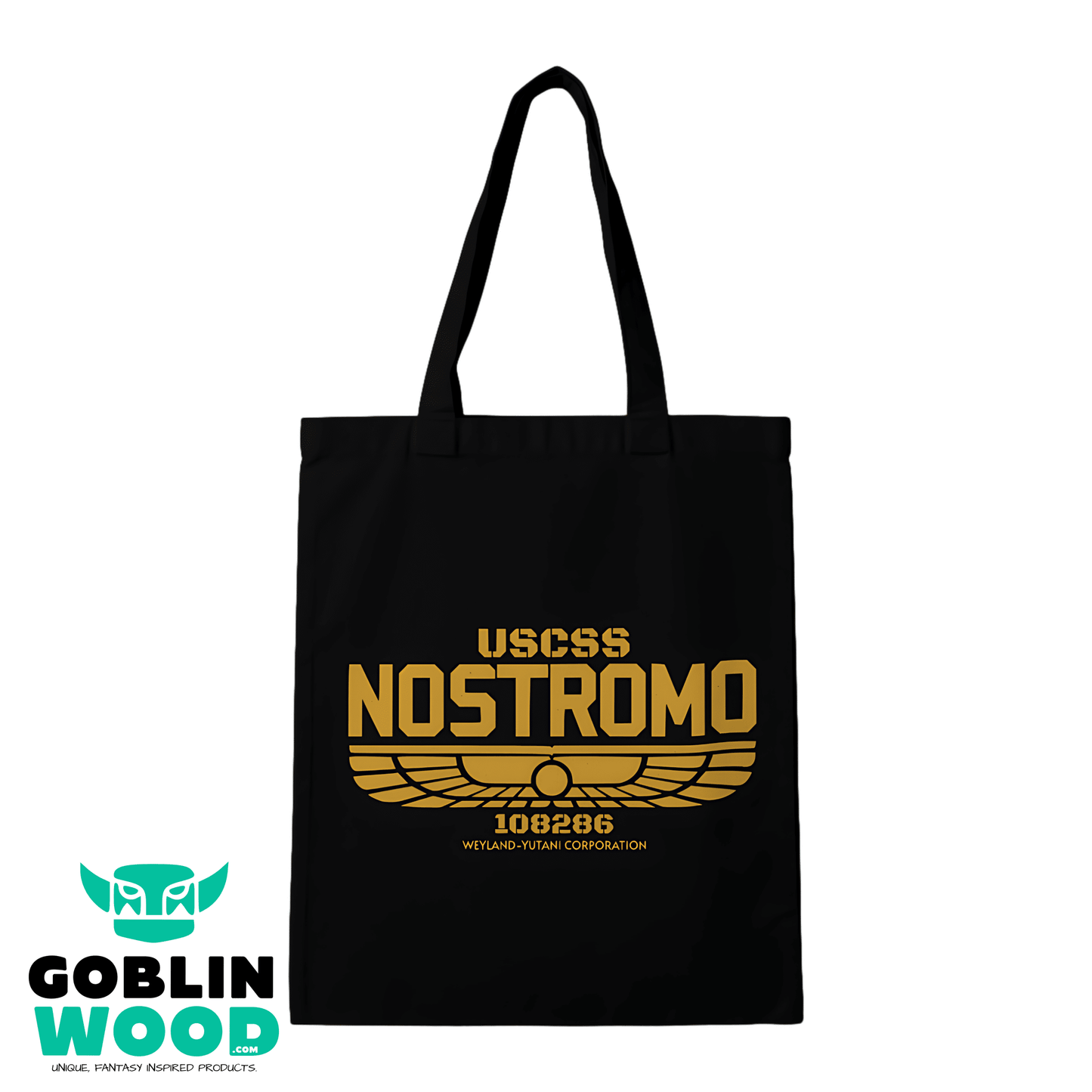 USCSS Nostromo - Black Tote Bag -  - Goblin Wood Exclusive - Goblin Wood