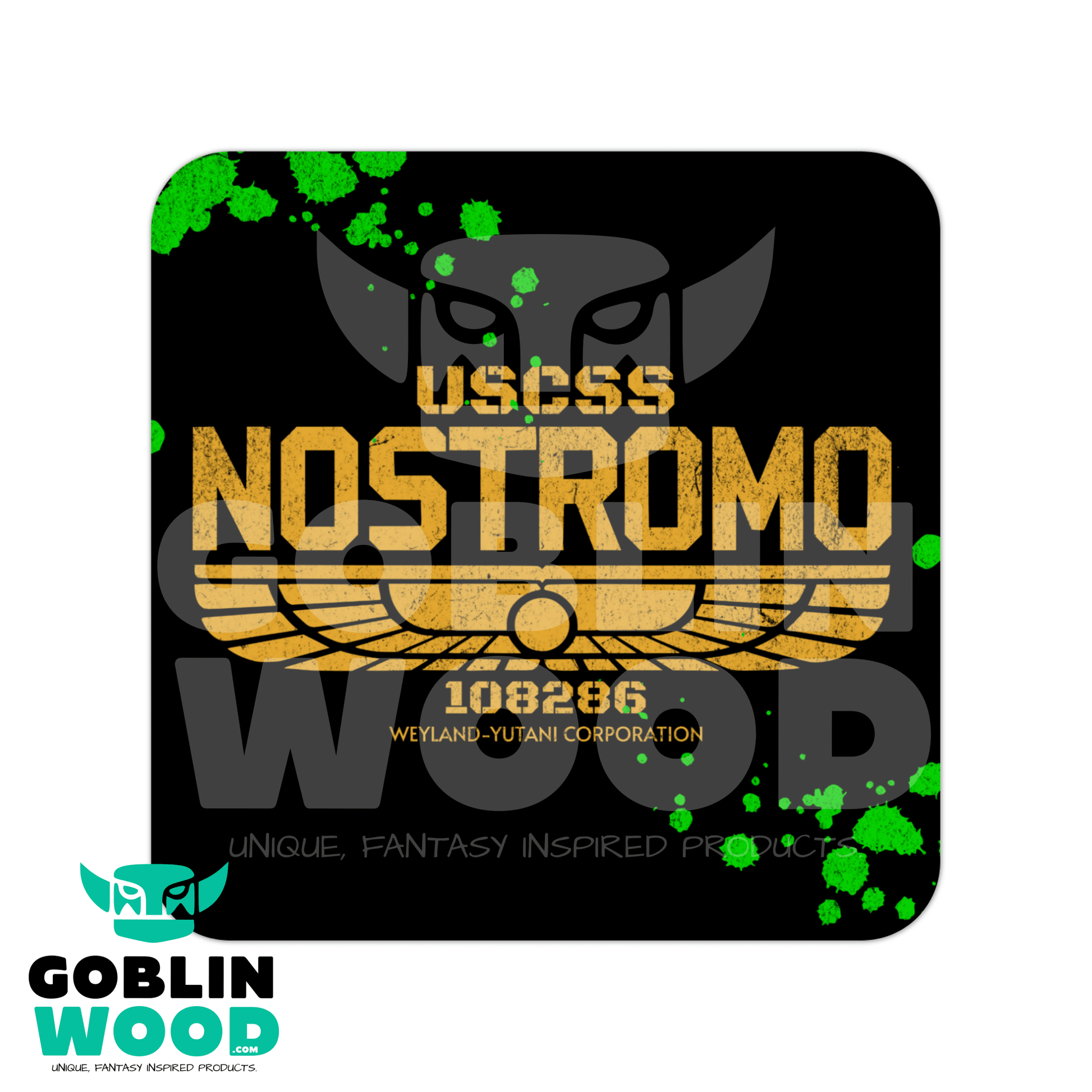 USCSS Nostromo - Drinks Coaster -  - Goblin Wood Exclusive - Goblin Wood