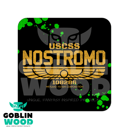 USCSS Nostromo - Drinks Coaster - Alien Inspired - Goblin Wood Exclusive - Goblin Wood