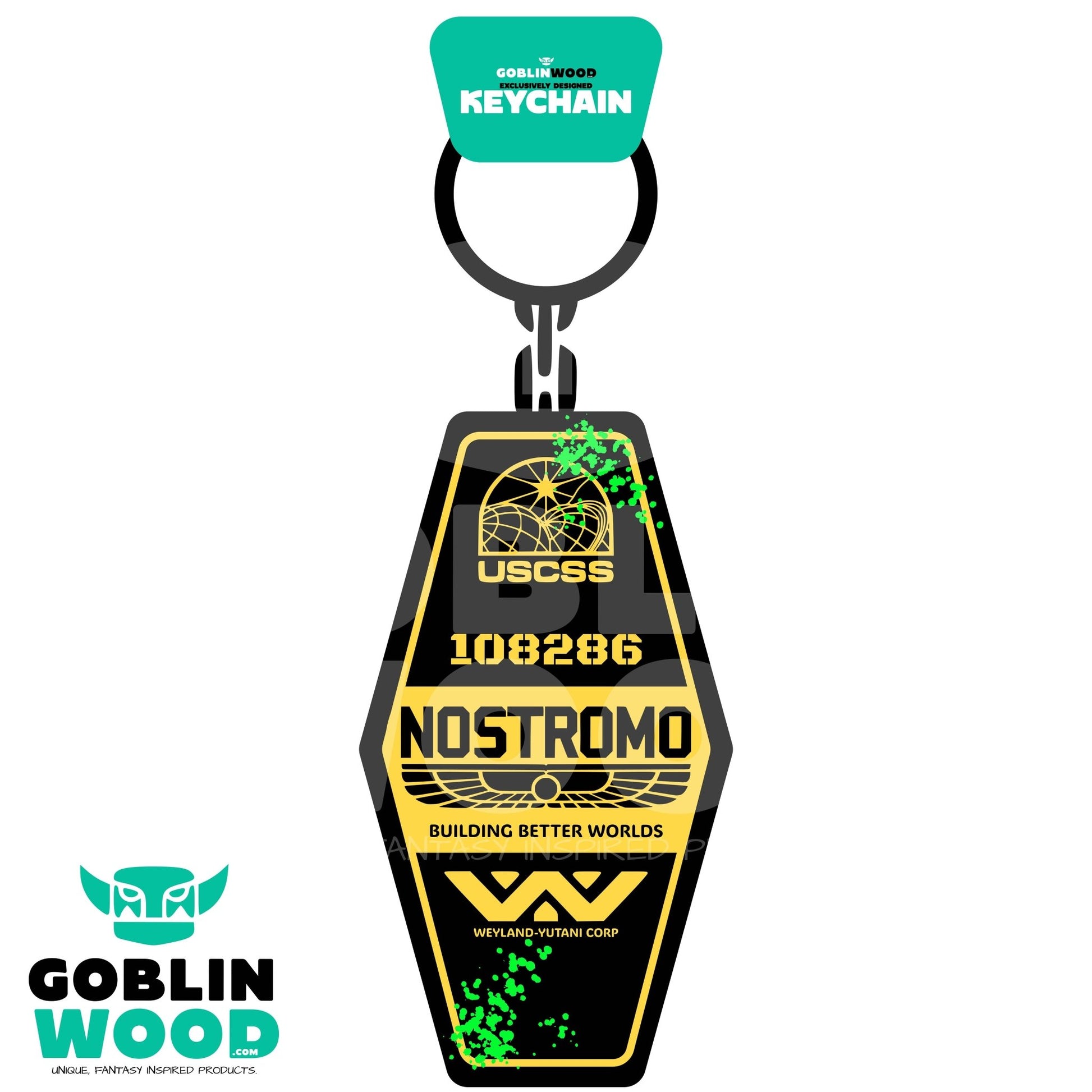 USCSS Nostromo - Key Fob Acrylic Keychain -  - Goblin Wood Exclusive - Goblin Wood