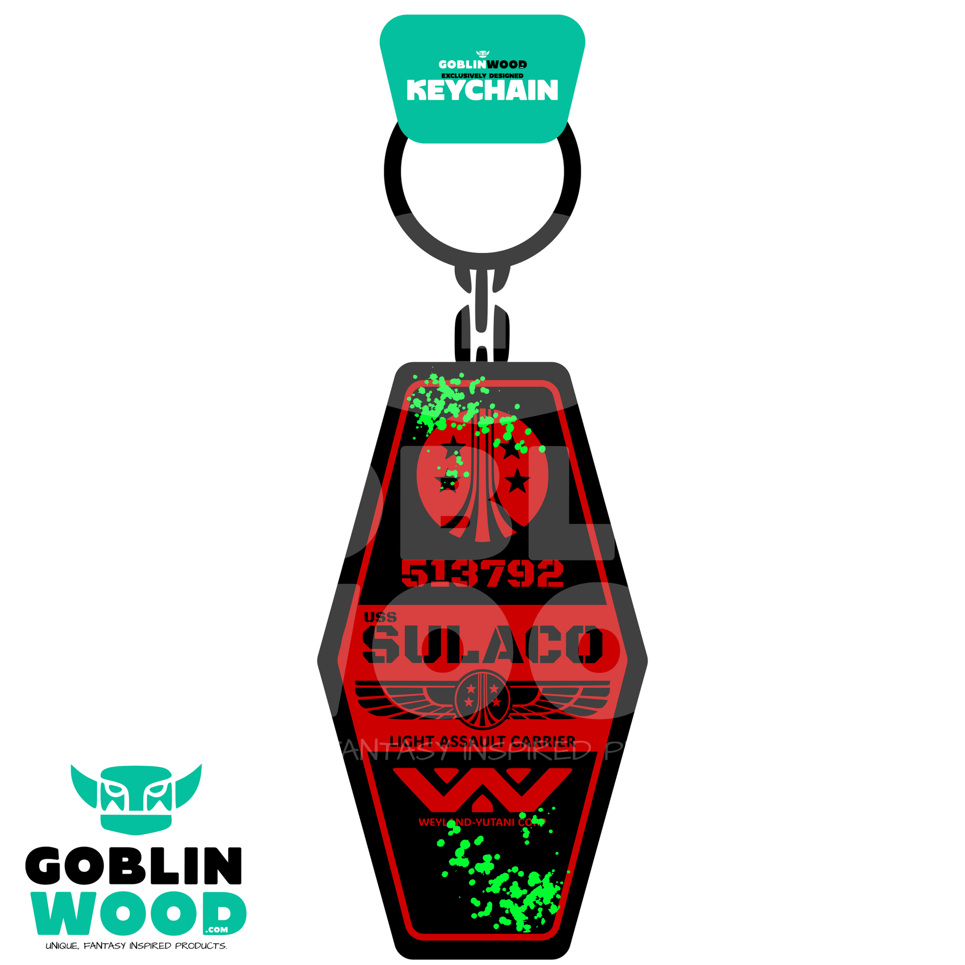 USS Sulaco - Key Fob Acrylic Keychain -  - Goblin Wood Exclusive - Goblin Wood