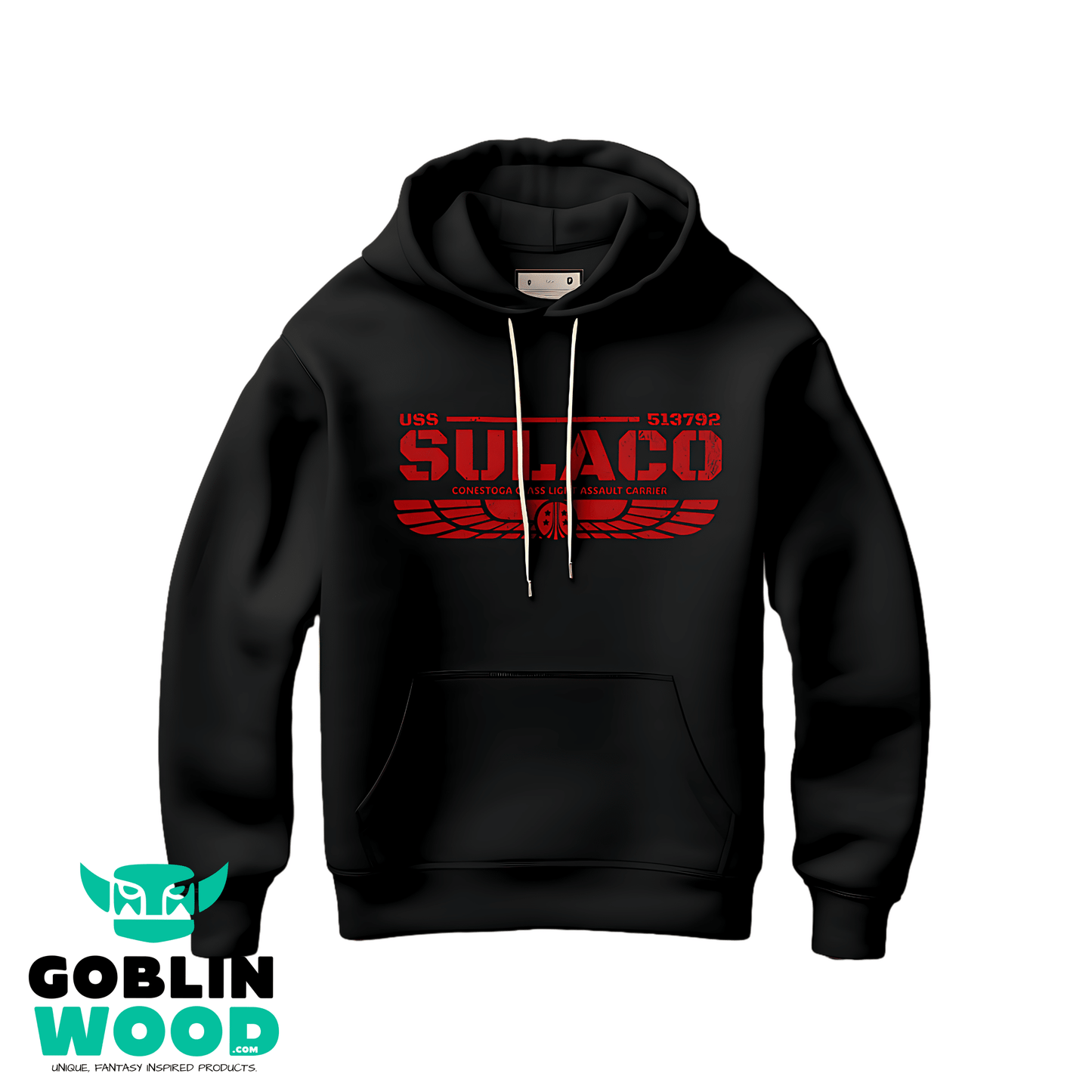 USS Sulaco - Premium Black Hoody -  - Goblin Wood Exclusive - Goblin Wood