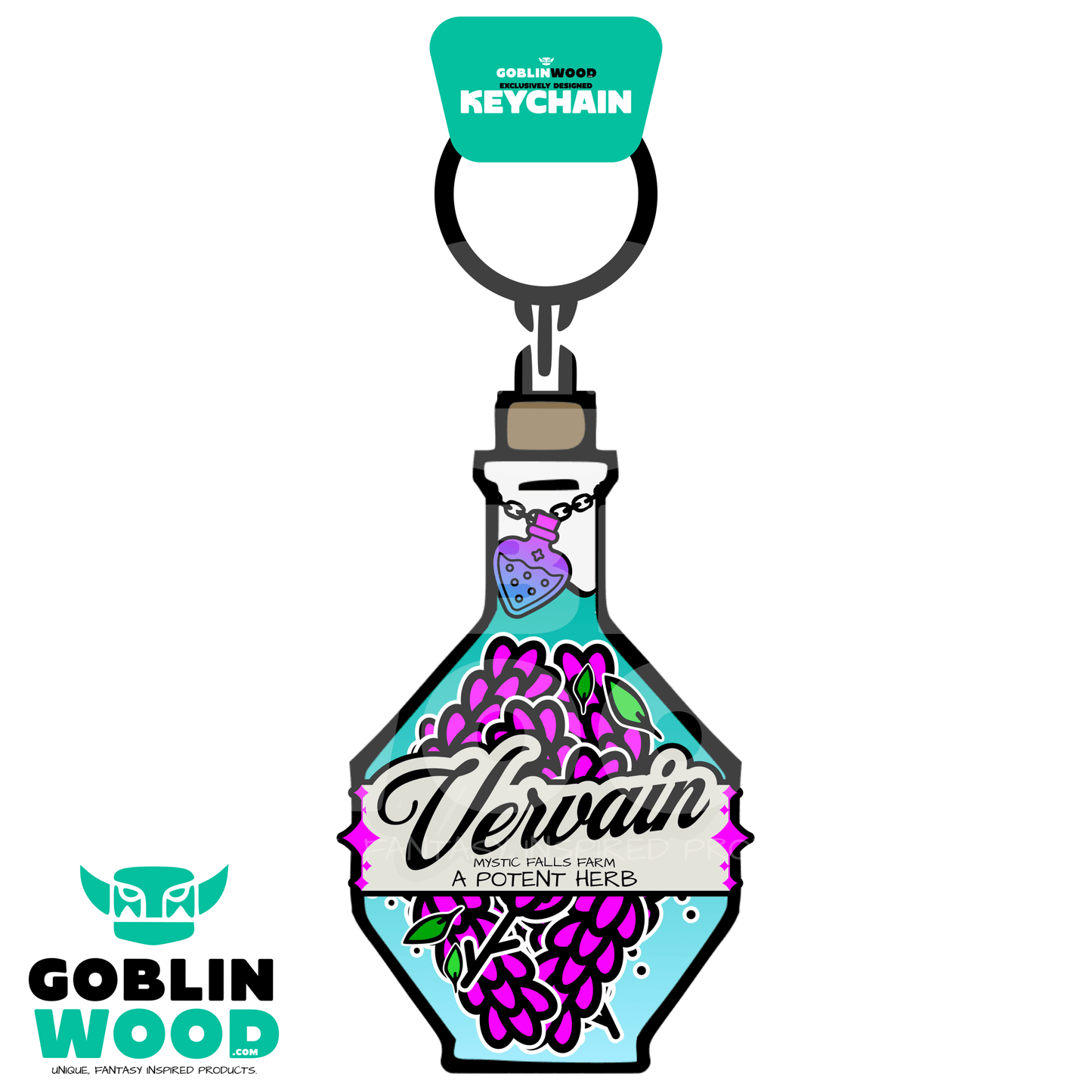 Vervain Bottle - Acrylic Keychain -  - Goblin Wood Exclusive - Goblin Wood