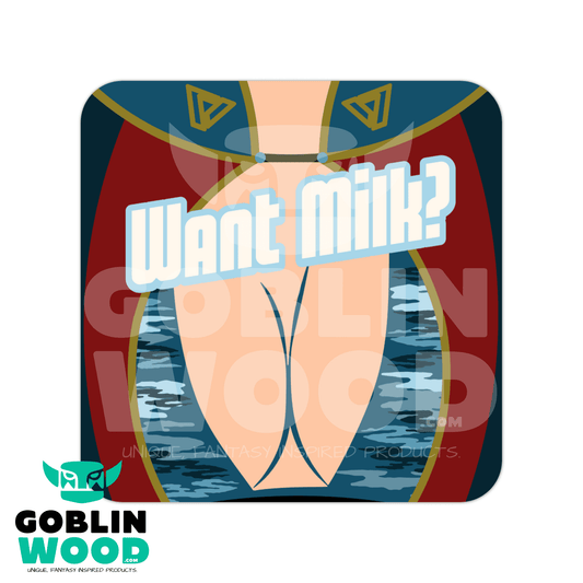 Want Milk? - Drinks Coaster - The Boys Inspired - Goblin Wood Exclusive - Goblin Wood