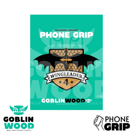 Wingleader - Acrylic Phone/Kindle Grip - Fourth Wing Inspired - Goblin Wood Exclusive - Goblin Wood
